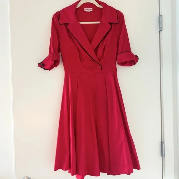 Rockabilly Deadly Dames x Micheline Pitt housewife pinup 50s midi deess XS - Picture 2 of 9